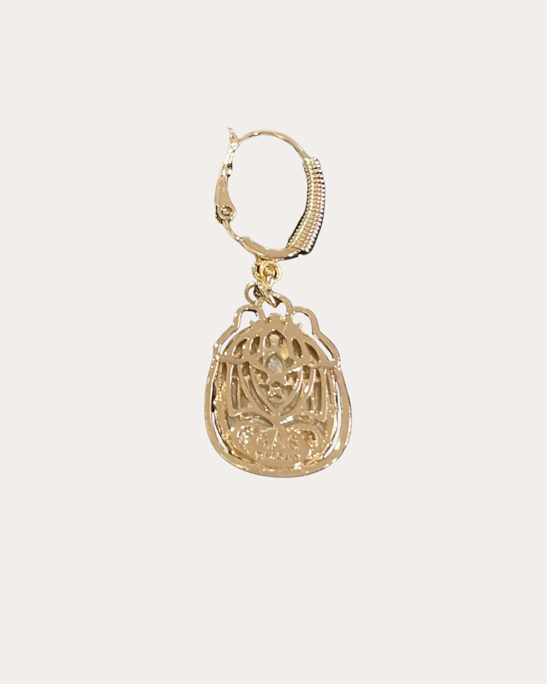 Boucles d'oreilles GAS Bijoux -Tao scaramouche or / nacre