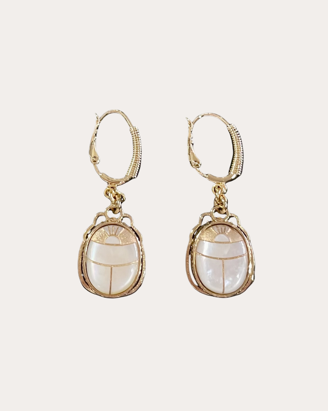 Boucles d'oreilles GAS Bijoux -Tao scaramouche or / nacre