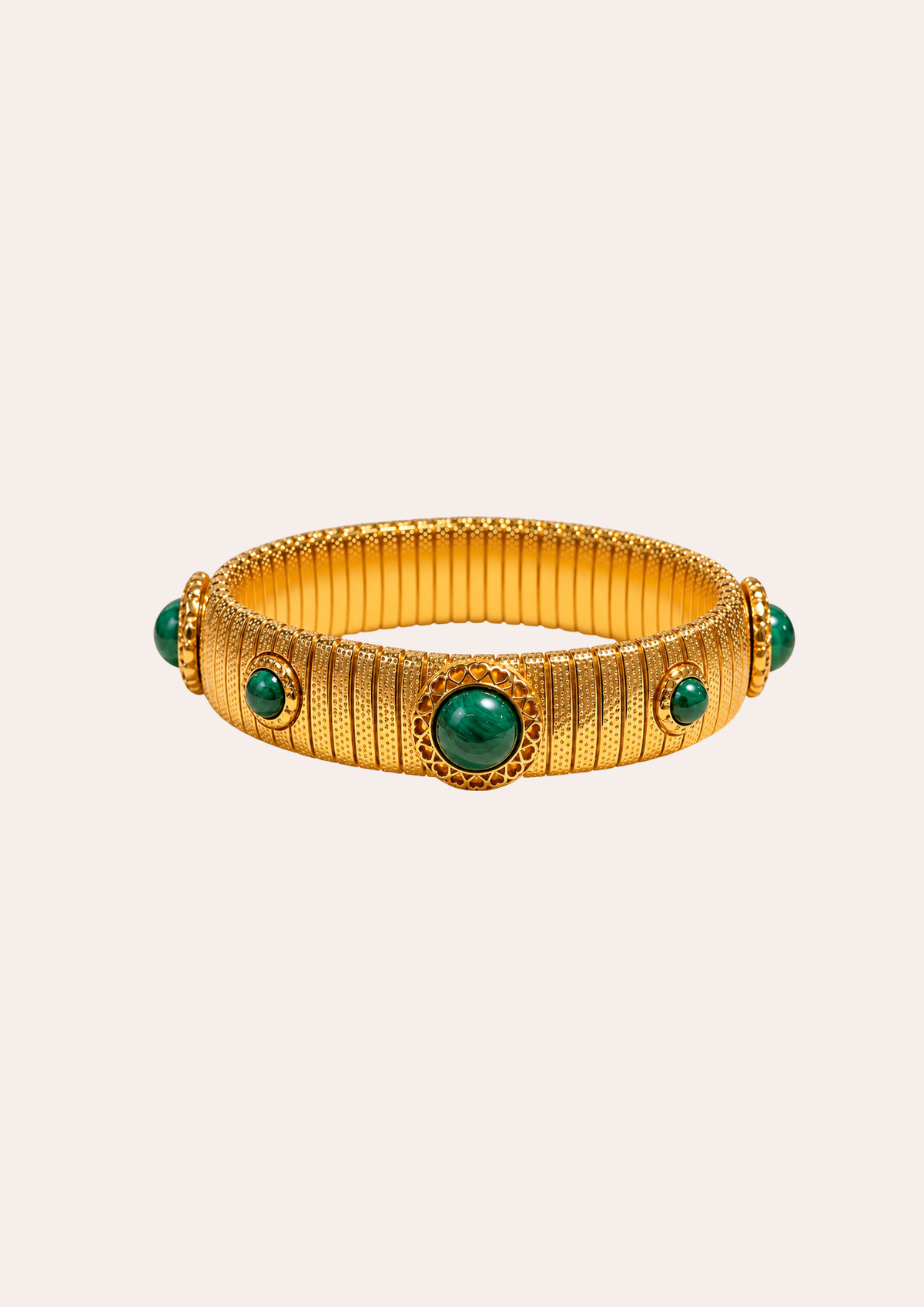 Bracelet Gas Bijoux - Jonc Strada moyen modèle or / vert