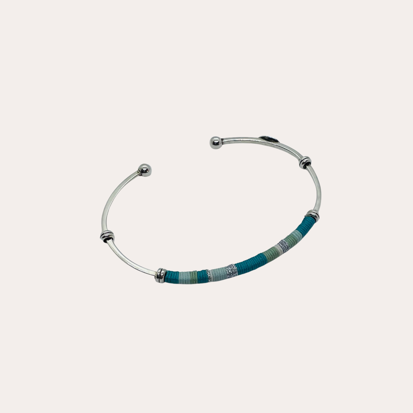 Jonc GAS Bijoux - Zanzibar argent turquoise