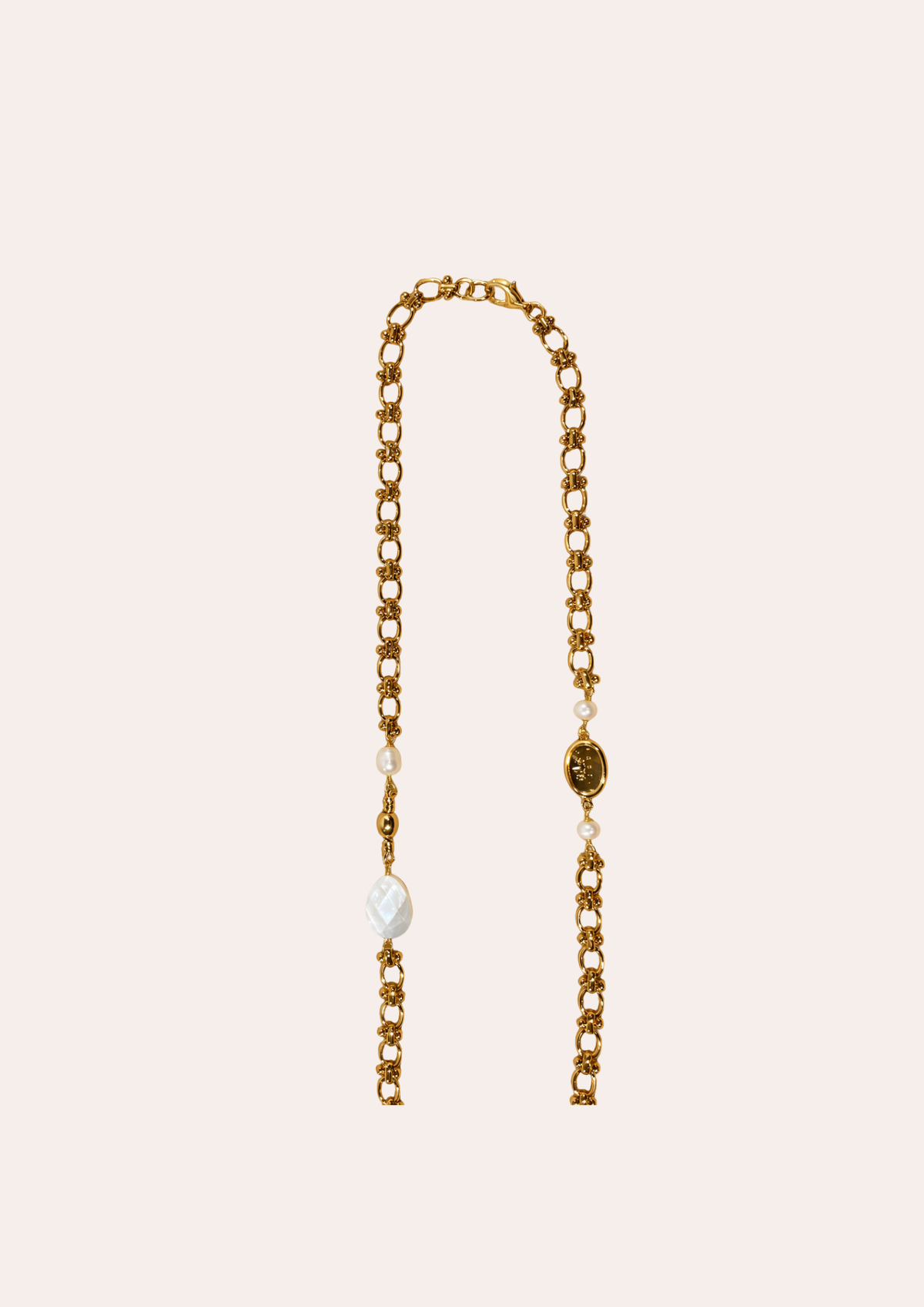 Sautoir Gas Bijoux - Victorien or / nacre blanche
