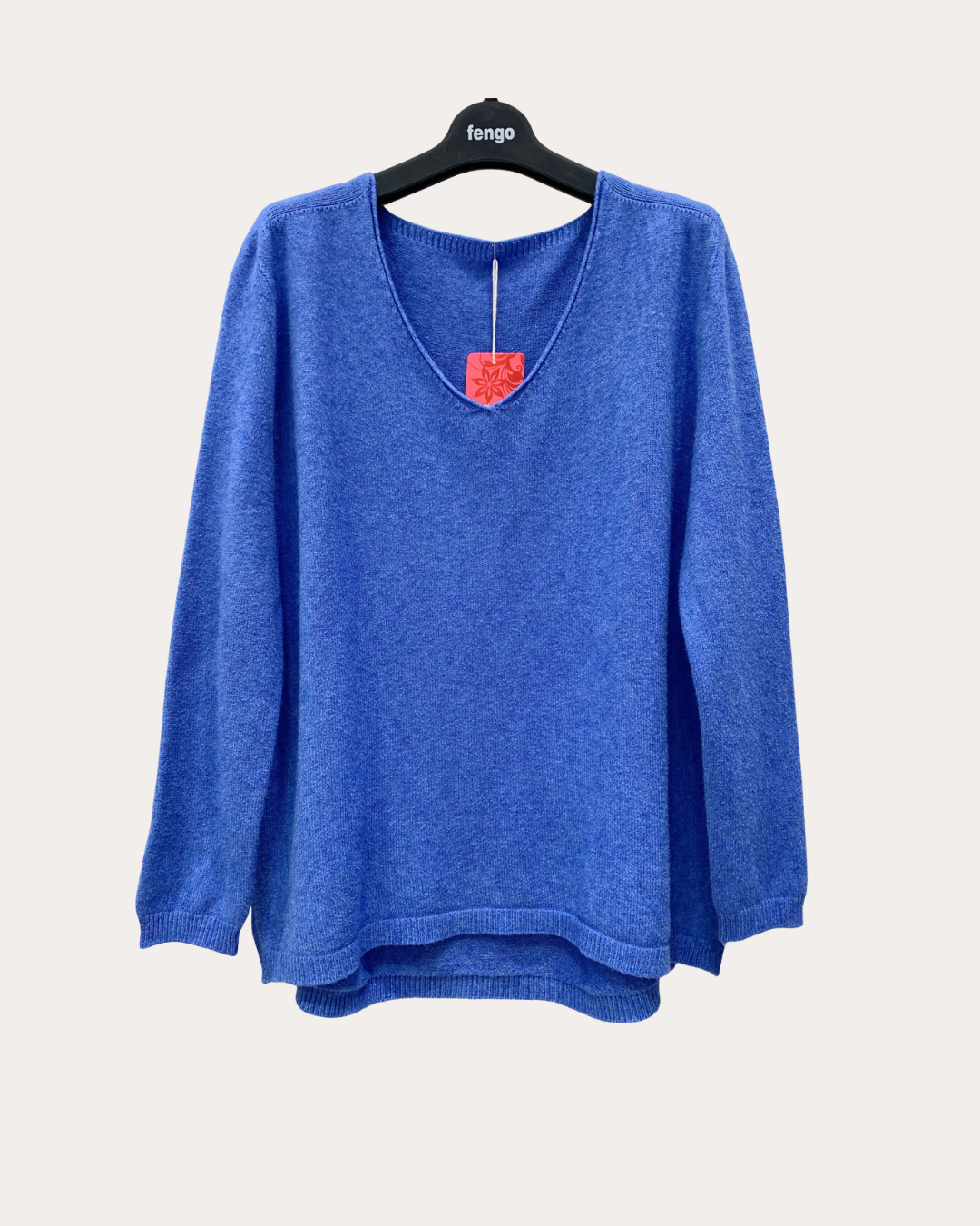 Basic blue v-neck sweater