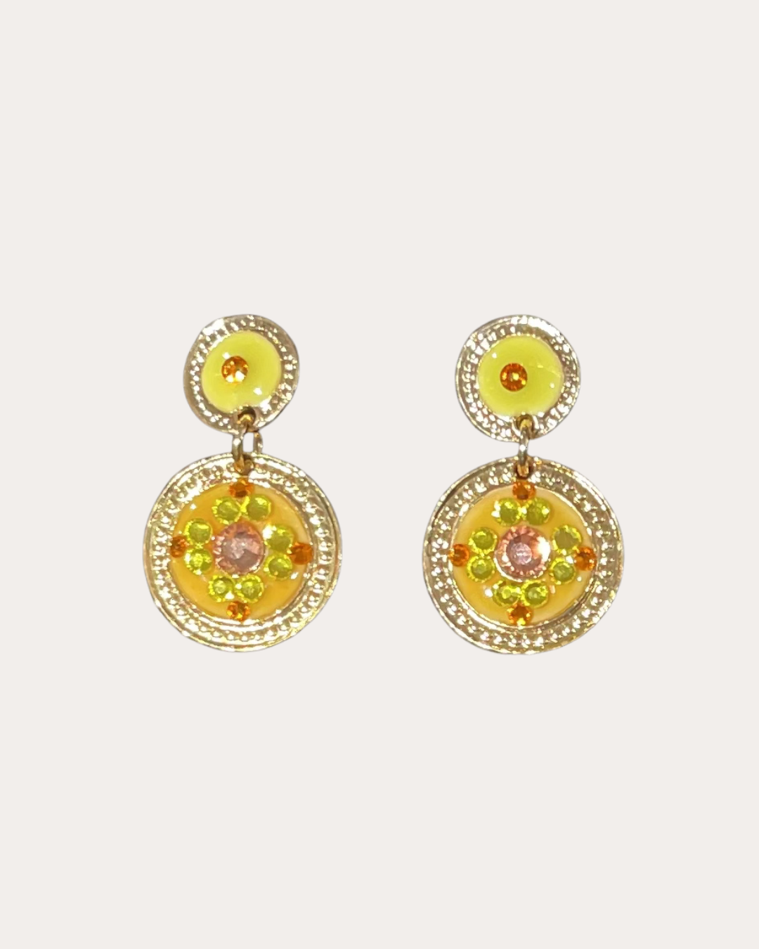 Gas Bijoux earrings - Gold / yellow sequin