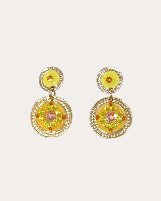 Gas Bijoux earrings - Gold / yellow sequin