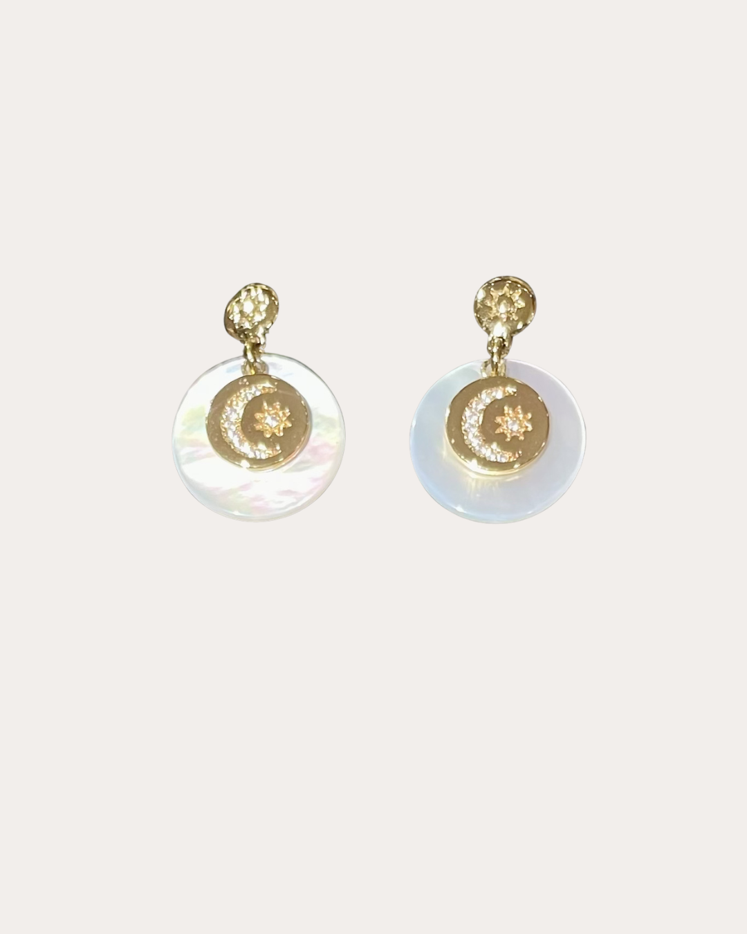 Chorange jewelry earrings - LUNI gold / mother-of-pearl