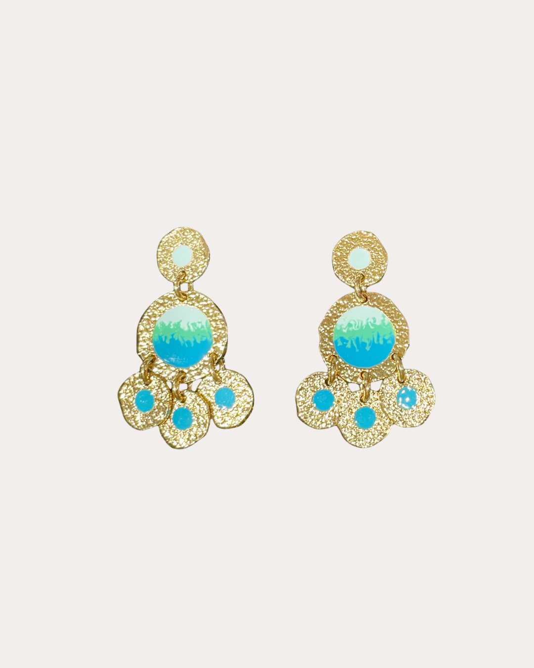 GAS Bijoux Earrings - Gold / Turquoise Illusion