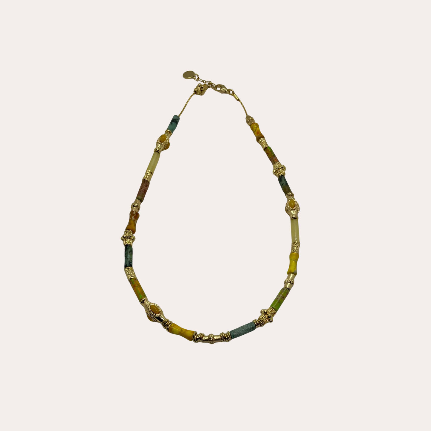 Collier GAS Bijoux -  Kali or jaune safran / vert