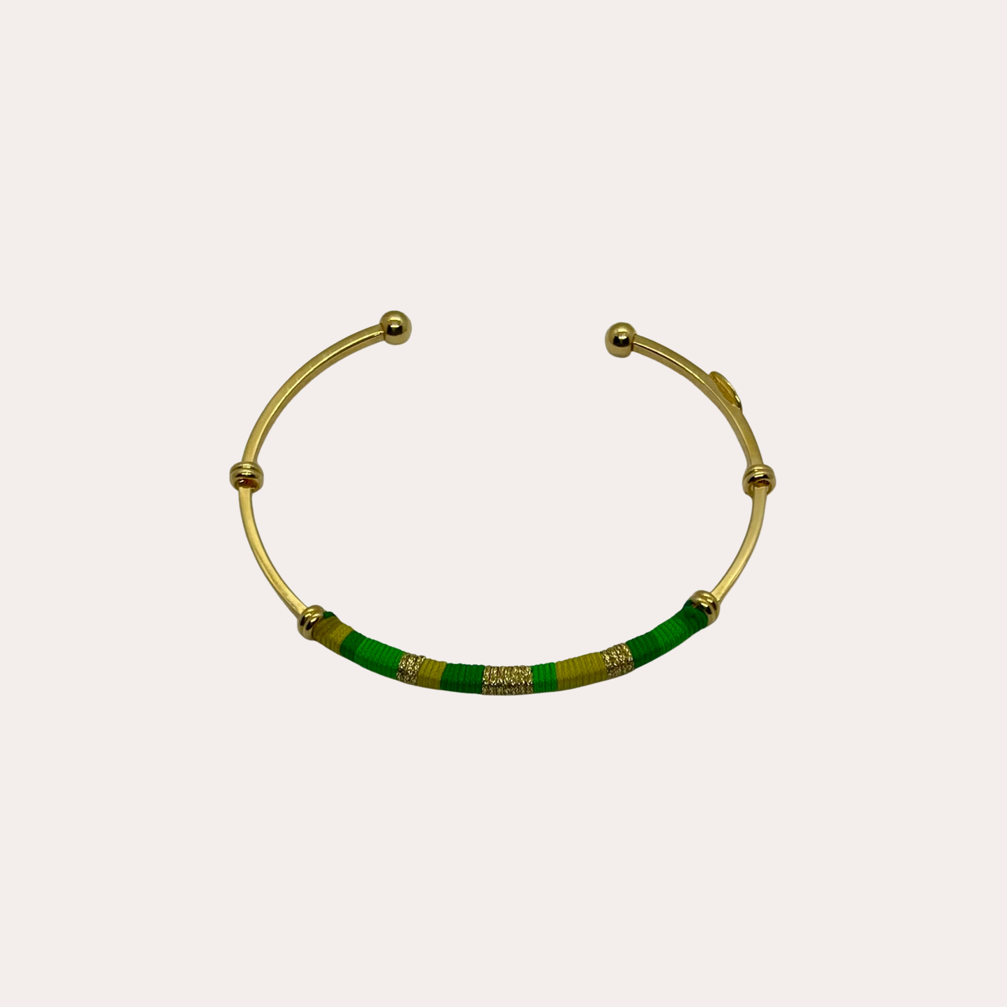 Bracelet GAS Bijoux - Jonc Zanzibar or et vert