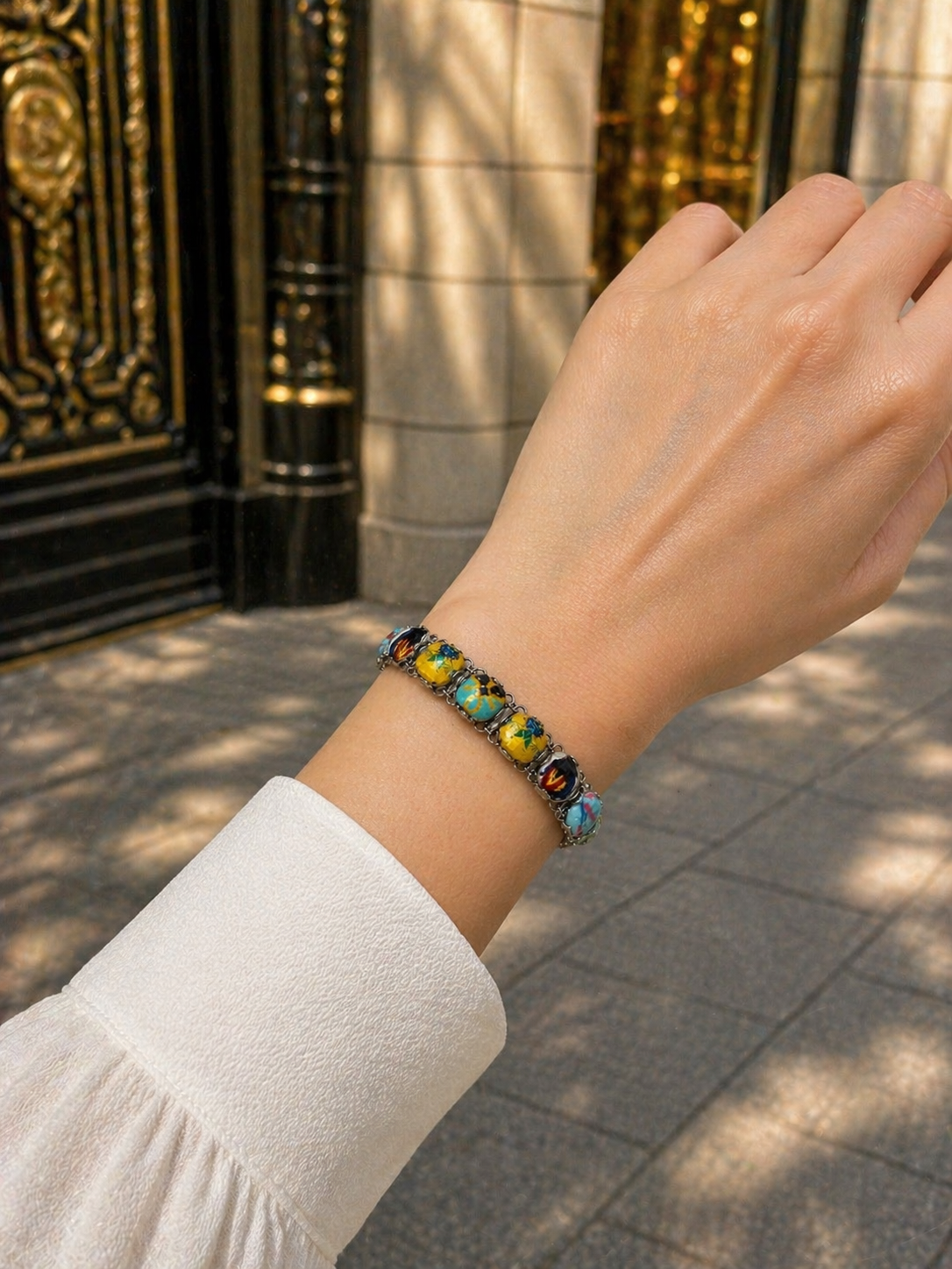 Ayala Bar Candy Twist Jellybean Silver / Multicolor Bracelet
