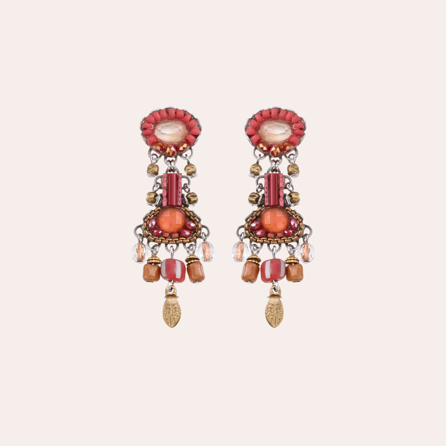 Boucles d'oreilles Ayala Bar - Radical red rouge / orangé