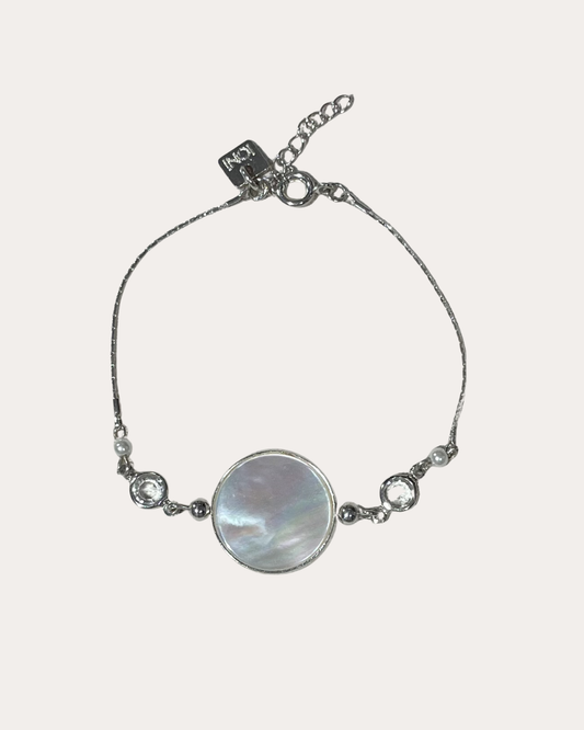 Bracelet Chorange Bijoux ( Ioni )  - argenté / nacre blanche