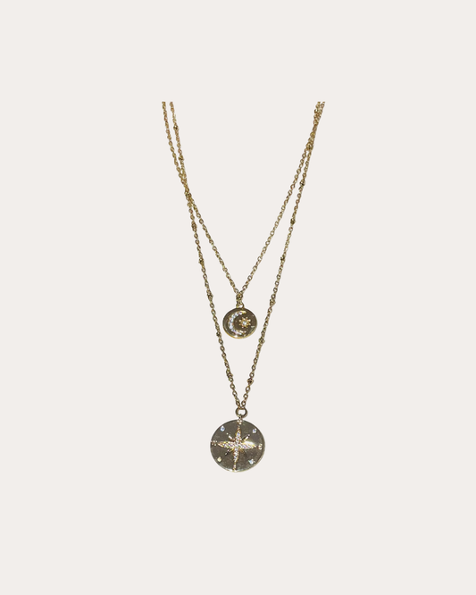 Collier Chorange Bijoux - Fameux deux rangs or / strass