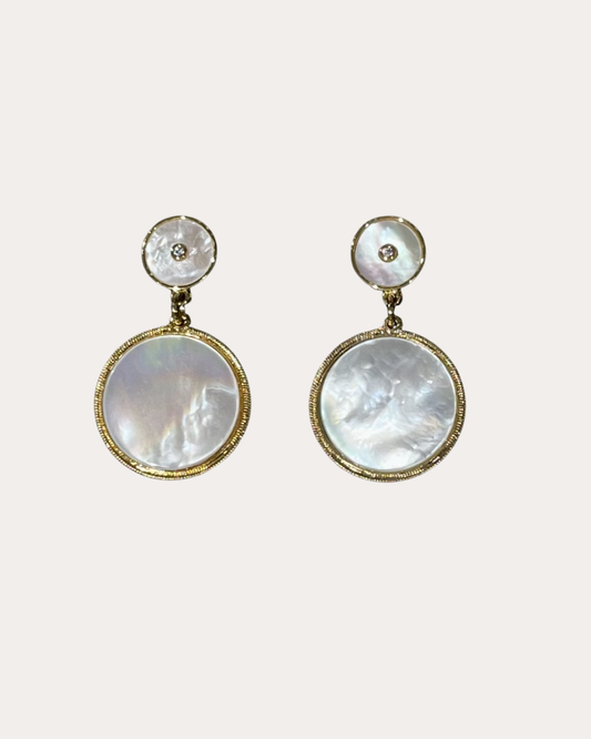 Boucles d'oreilles Chorange Bijoux - or et nacre