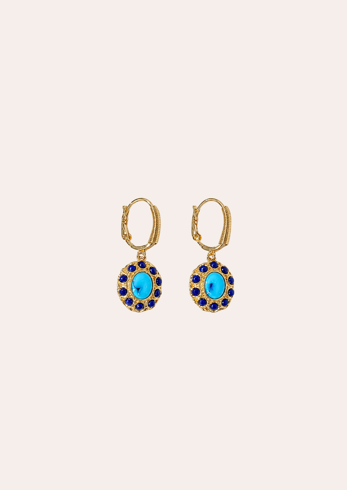 Boucles d'oreilles GAS Bijoux - Tao Splash or turquoise / marine