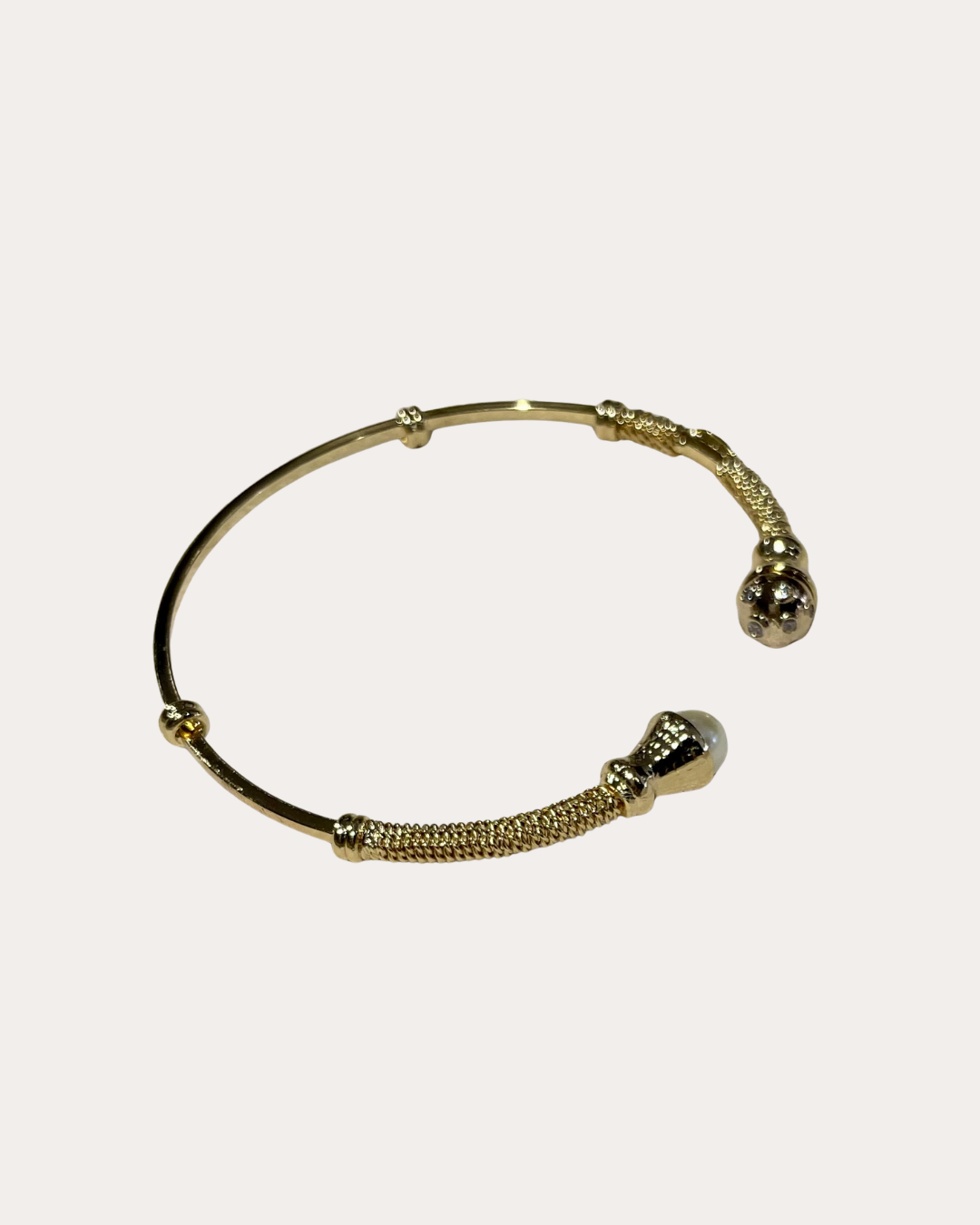 Bracelet Gas Bijoux Epique Comète strass grand modèle or