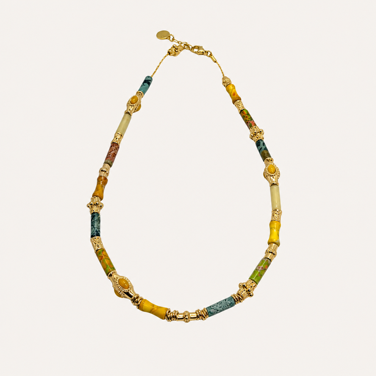 GAS Bijoux necklace - Kali saffron yellow / green