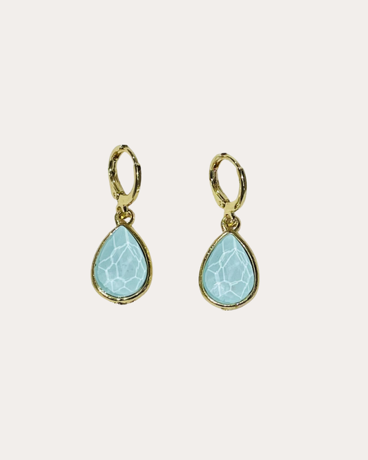 Boucles d'oreilles Chorange Bijoux - DOUCE or / aqua