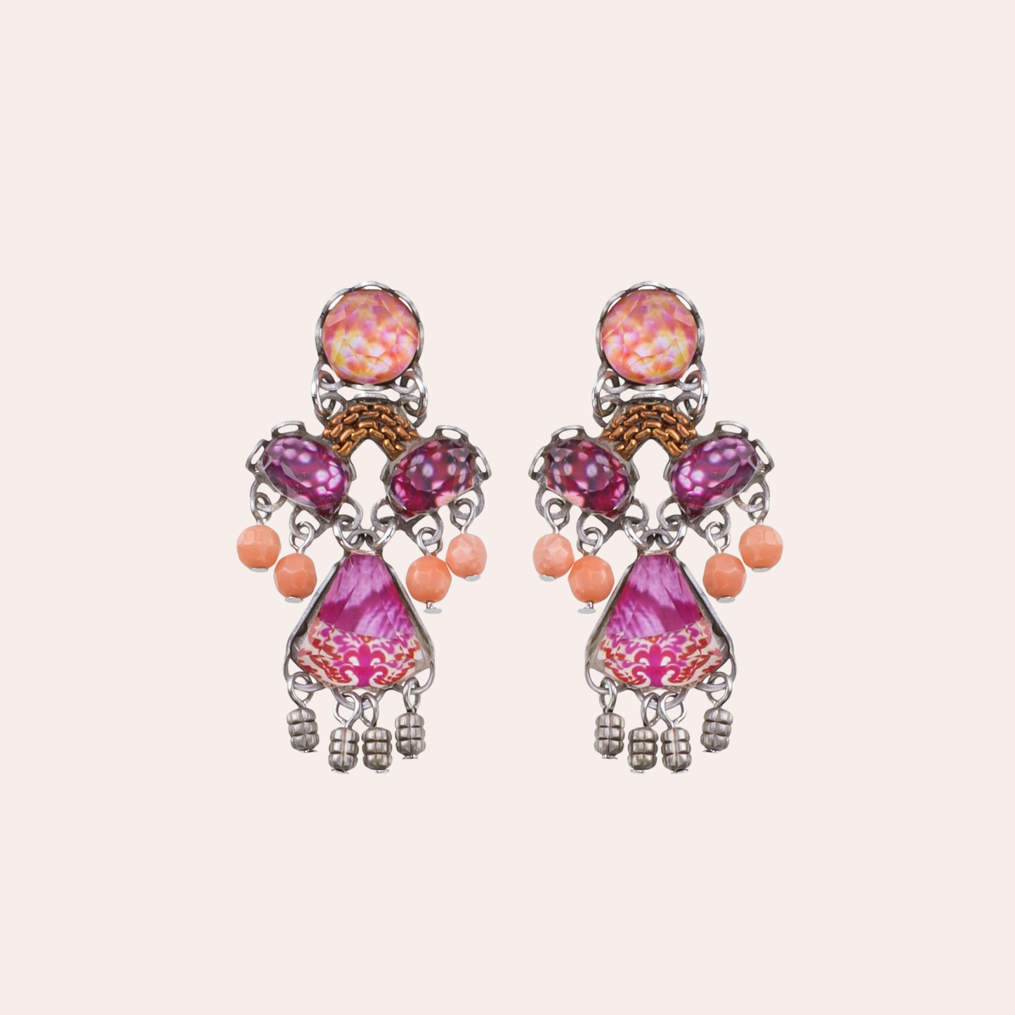 Boucles d'oreilles Ayala Bar - Rose embrace rose bonbon