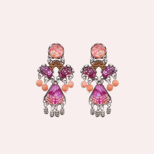 Boucles d'oreilles Ayala Bar - Rose embrace rose bonbon