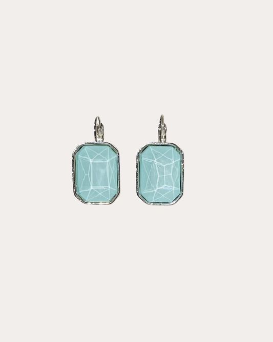 Boucles d'oreilles Chorange Bijoux - ROU argent / aqua