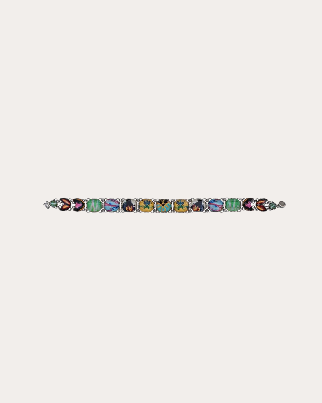 Ayala Bar Candy Twist Jellybean Silver / Multicolor Bracelet