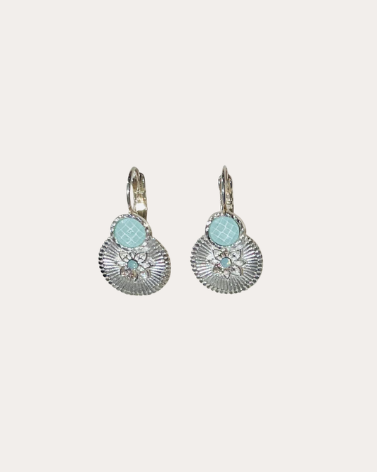 Boucles d'oreilles Chorange Bijoux - WAKE argent / bleu aqua