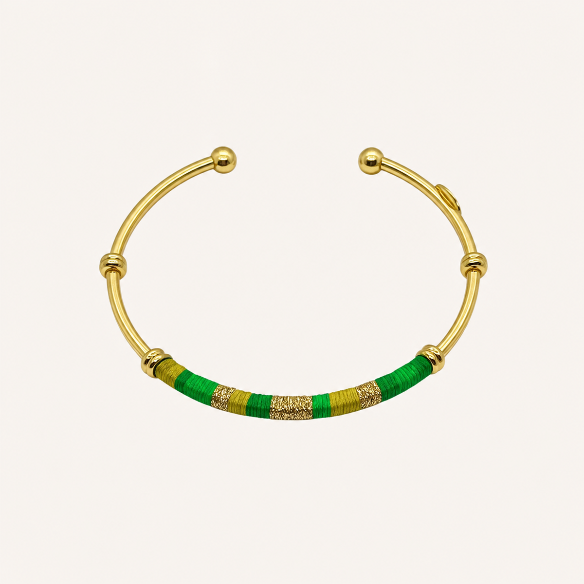 GAS Bijoux bracelet - Gold and green Zanzibar bangle