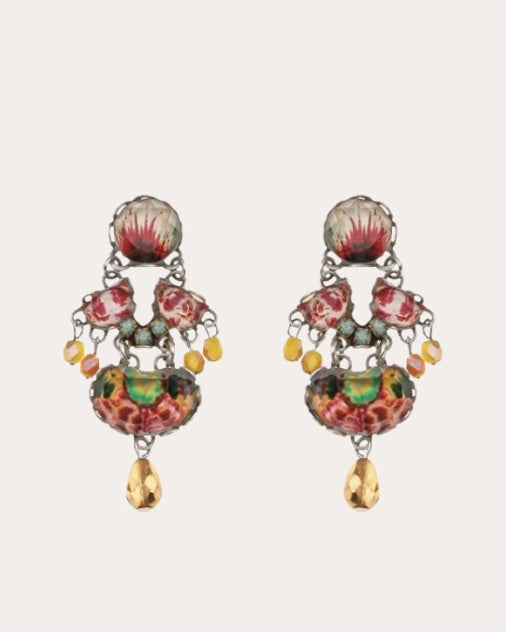 Ayala Bar Earrings - Sunflower Surprise Bliss / yellow and pink