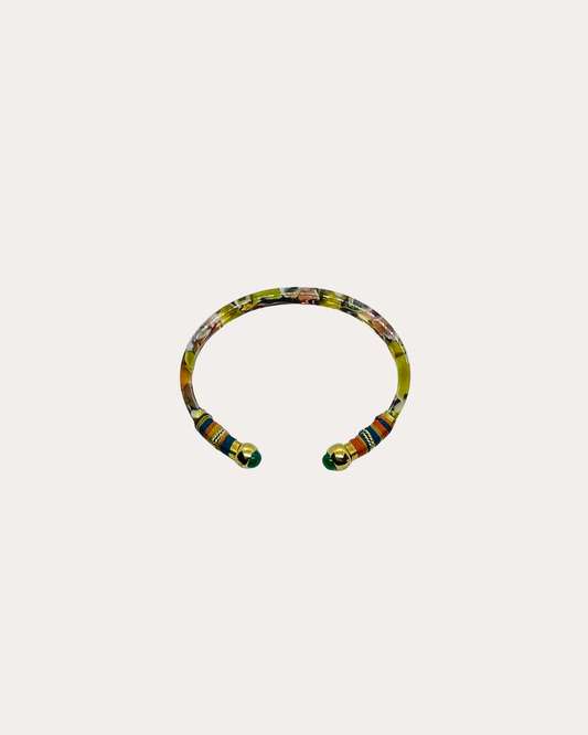 Bracelet GAS Bijoux - Sari or / acétate écaille multicolore
