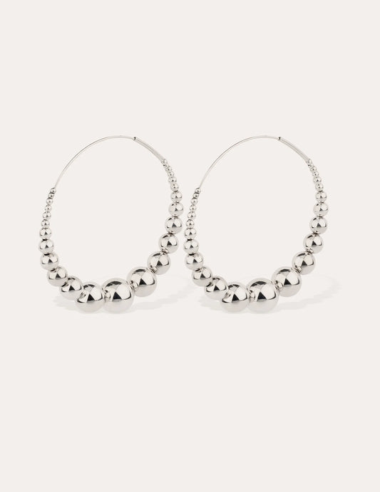 Boucles d'oreilles Gas Bijoux - créoles Multiperla argent