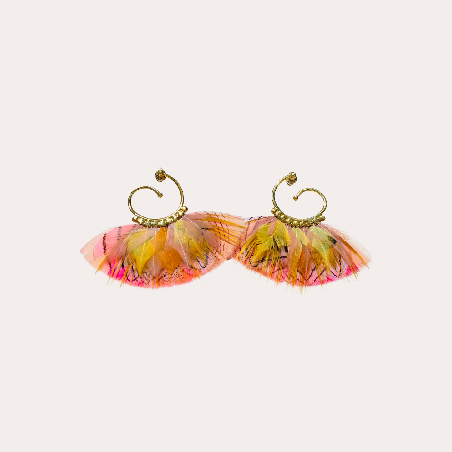 Boucles d'oreilles GAS Bijoux - Buzzios mini orange / rose or