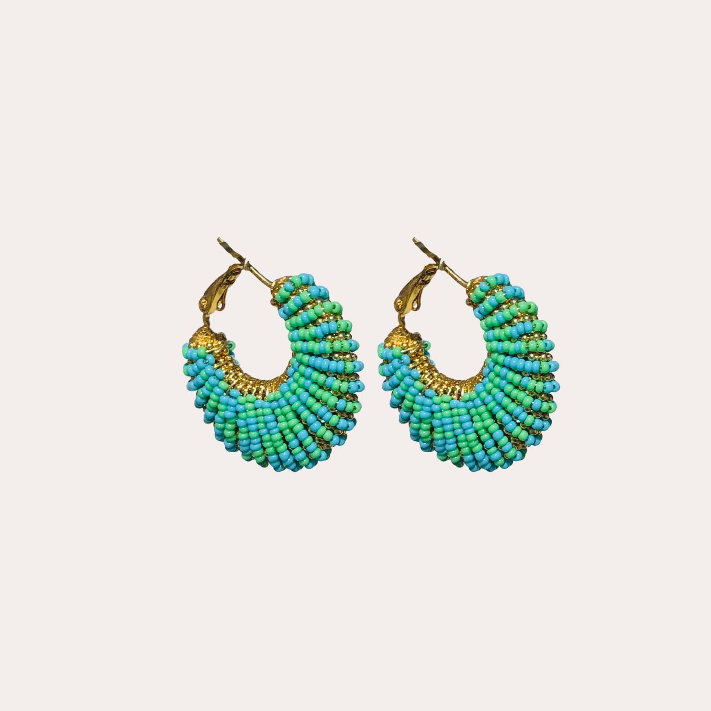 Boucles d'oreilles GAS Bijoux - Izzia bleu / vert or