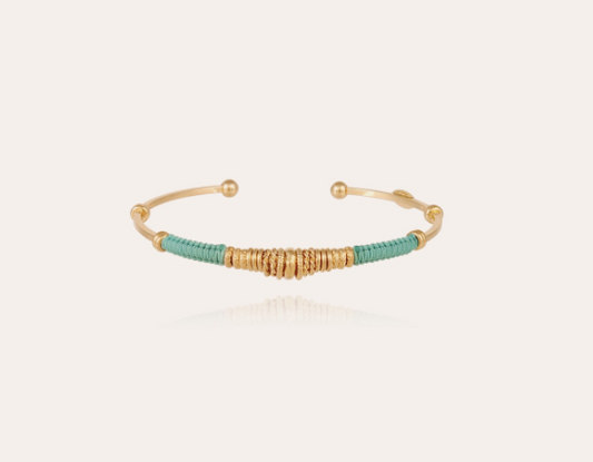 Jonc Gas Bijoux - Zizanie turquoise / or