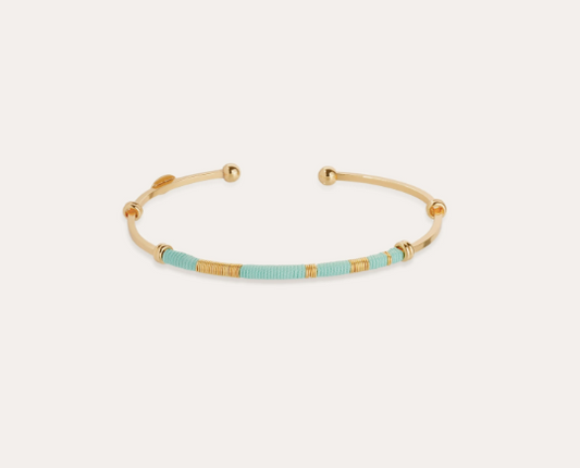 Jonc GAS Bijoux - Zanzibar turquoise or