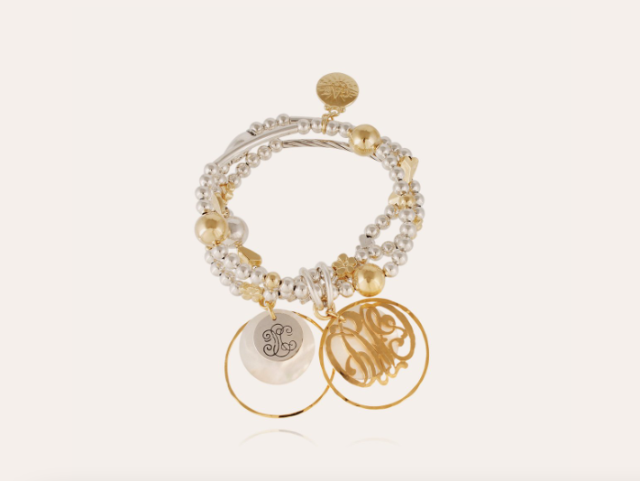 Bracelet GAS Bijoux - Merlin Idylle bicolore nacre blanche