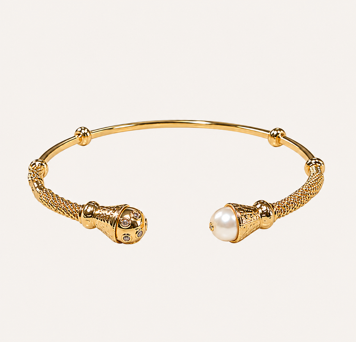 Bracelet Gas Bijoux Epique Comète strass grand modèle or