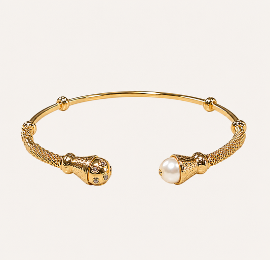 Gas Bijoux Epic Comet large gold rhinestone bracelet