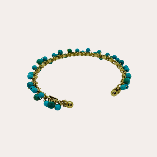 Jonc GAS Bijoux - Orphée or / turquoise