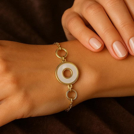 Chorange jewelry bracelet - Gold / mother-of-pearl parade