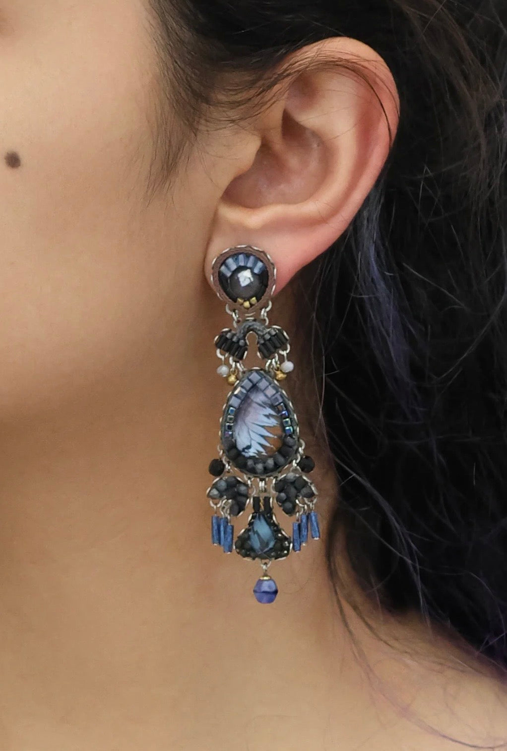 Ayala Bar Earrings - Indigo Summits Blue