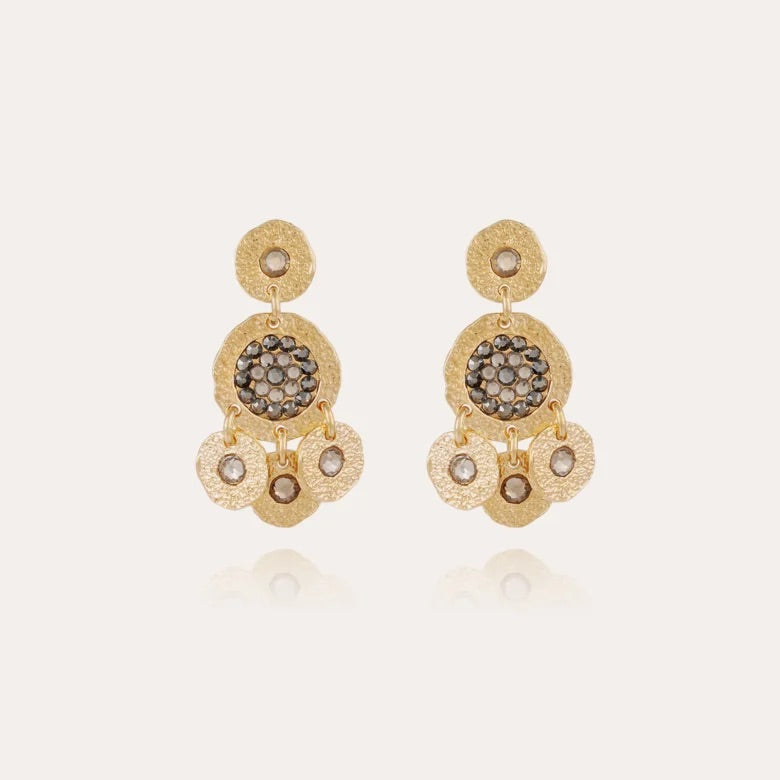 Boucles d'oreilles GAS Bijoux - Sequins Illusion or