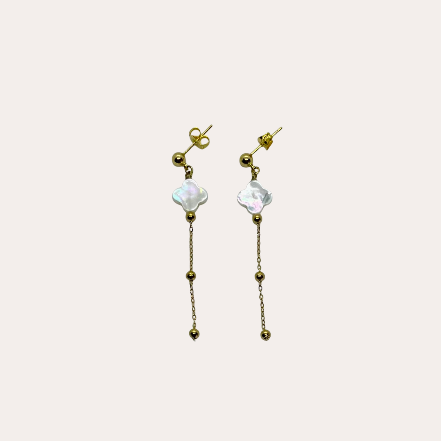 Boucles d'oreilles Chorange bijoux - Jimi or / nacre