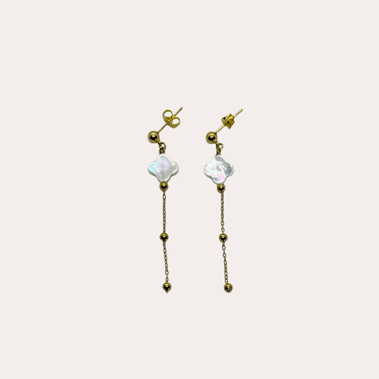 Boucles d'oreilles Chorange bijoux - Jimi or / nacre