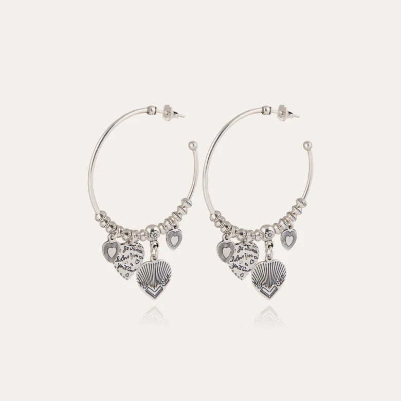 Boucles d'oreilles GAS Bijoux - Créoles love mini argent