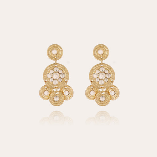 Boucles d'oreilles GAS Bijoux - Sequins cristal or