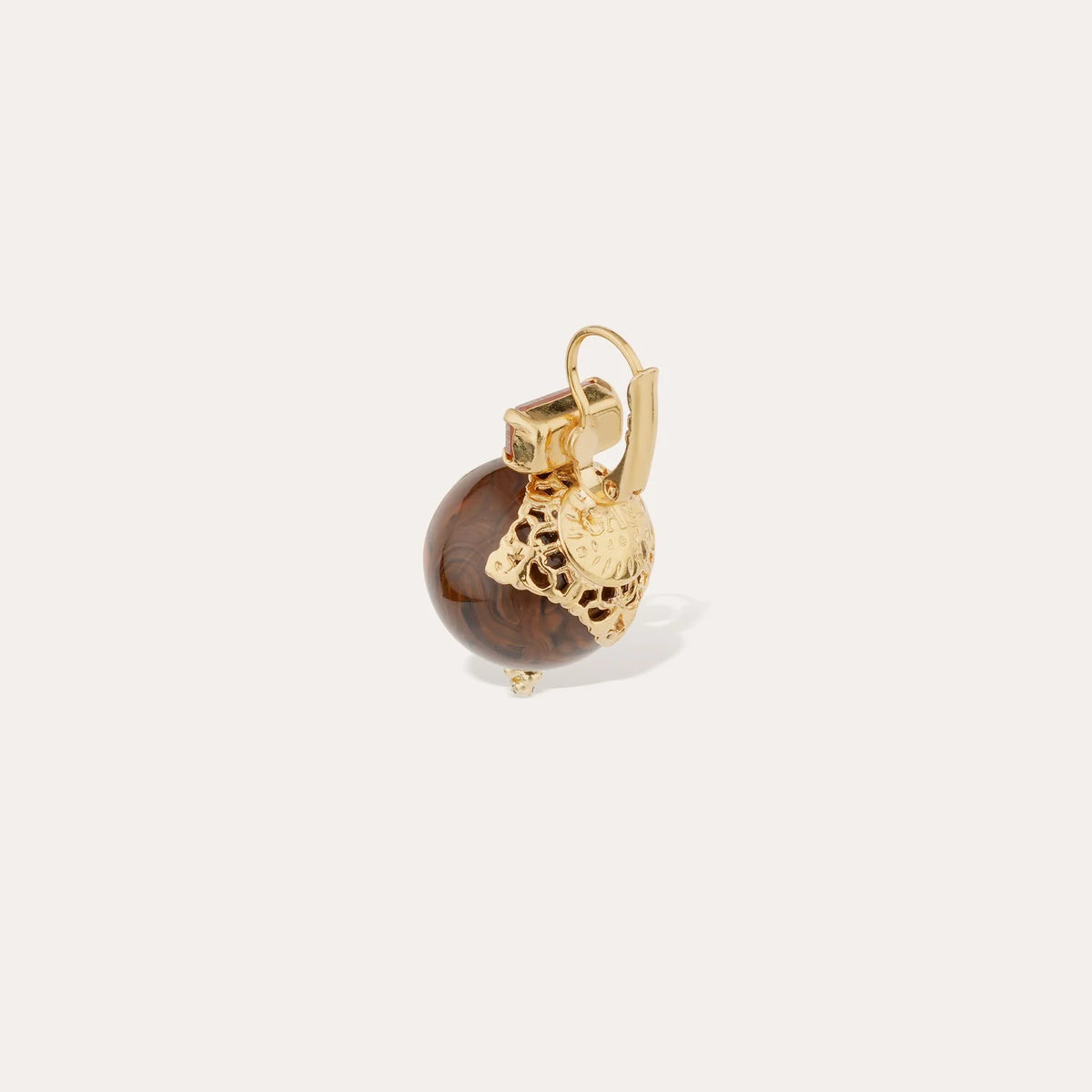 Boucles d'oreilles GAS Bijoux - Decalcia or / marron