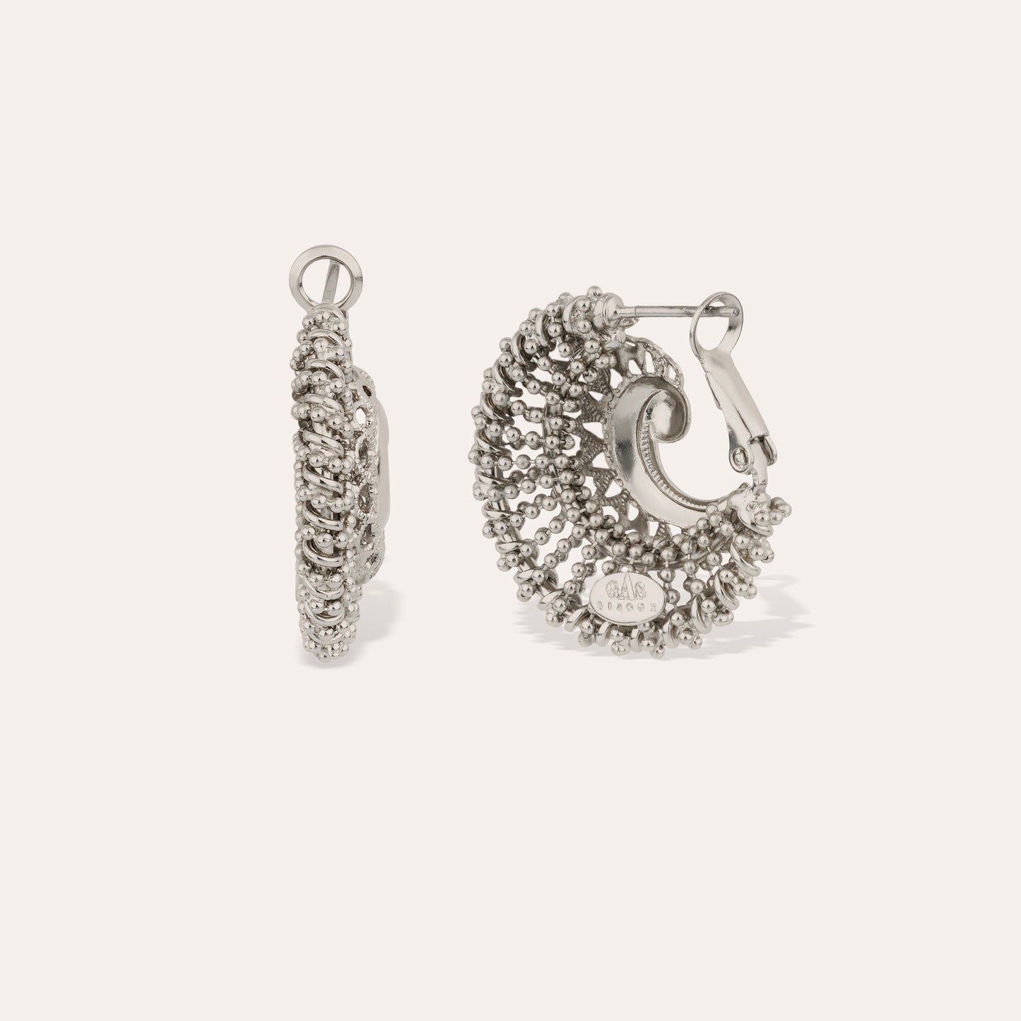 Boucles d'oreilles GAS Bijoux -  Izzia nu petit modèle argent