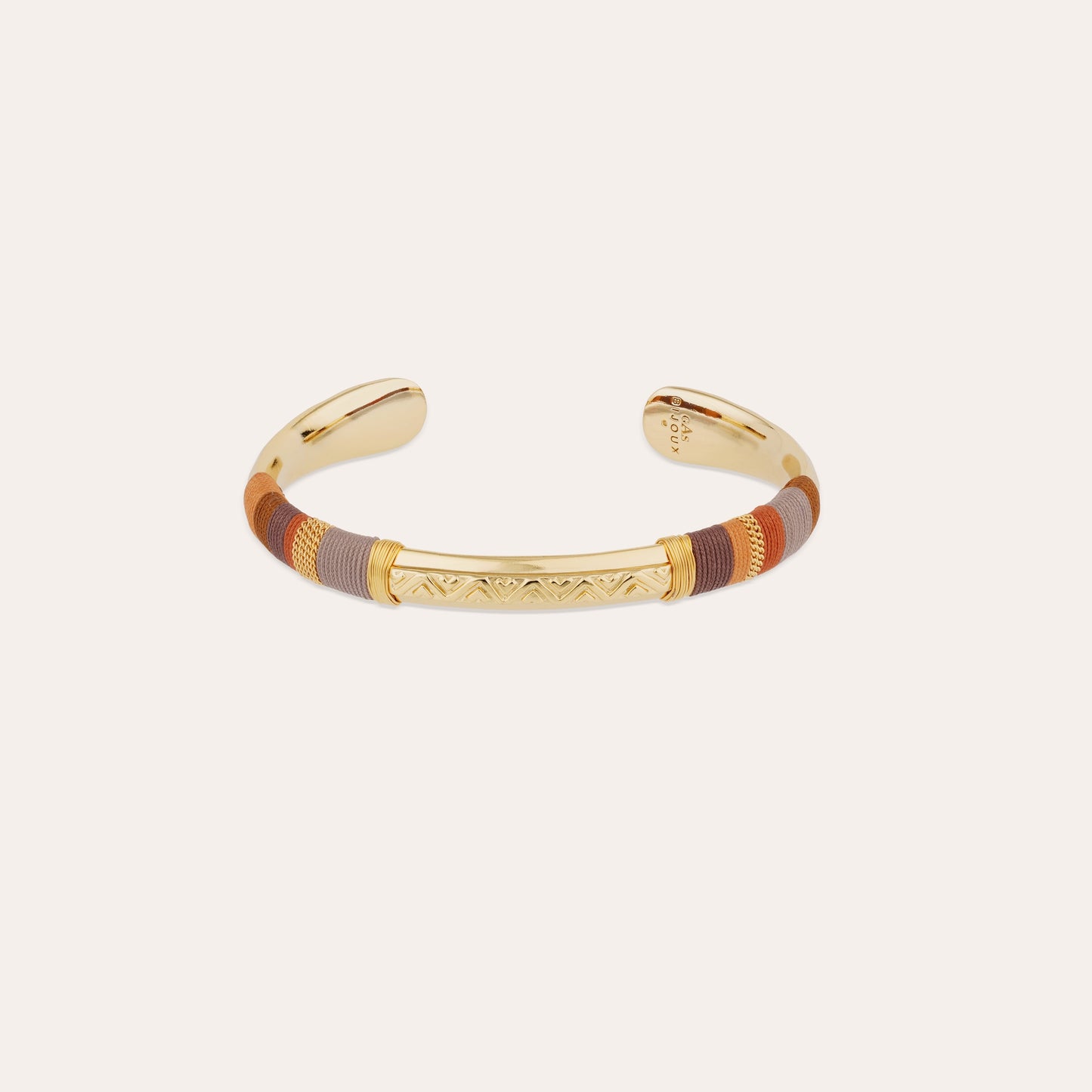 Bracelet GAS Bijoux - Massai or brique / taupe
