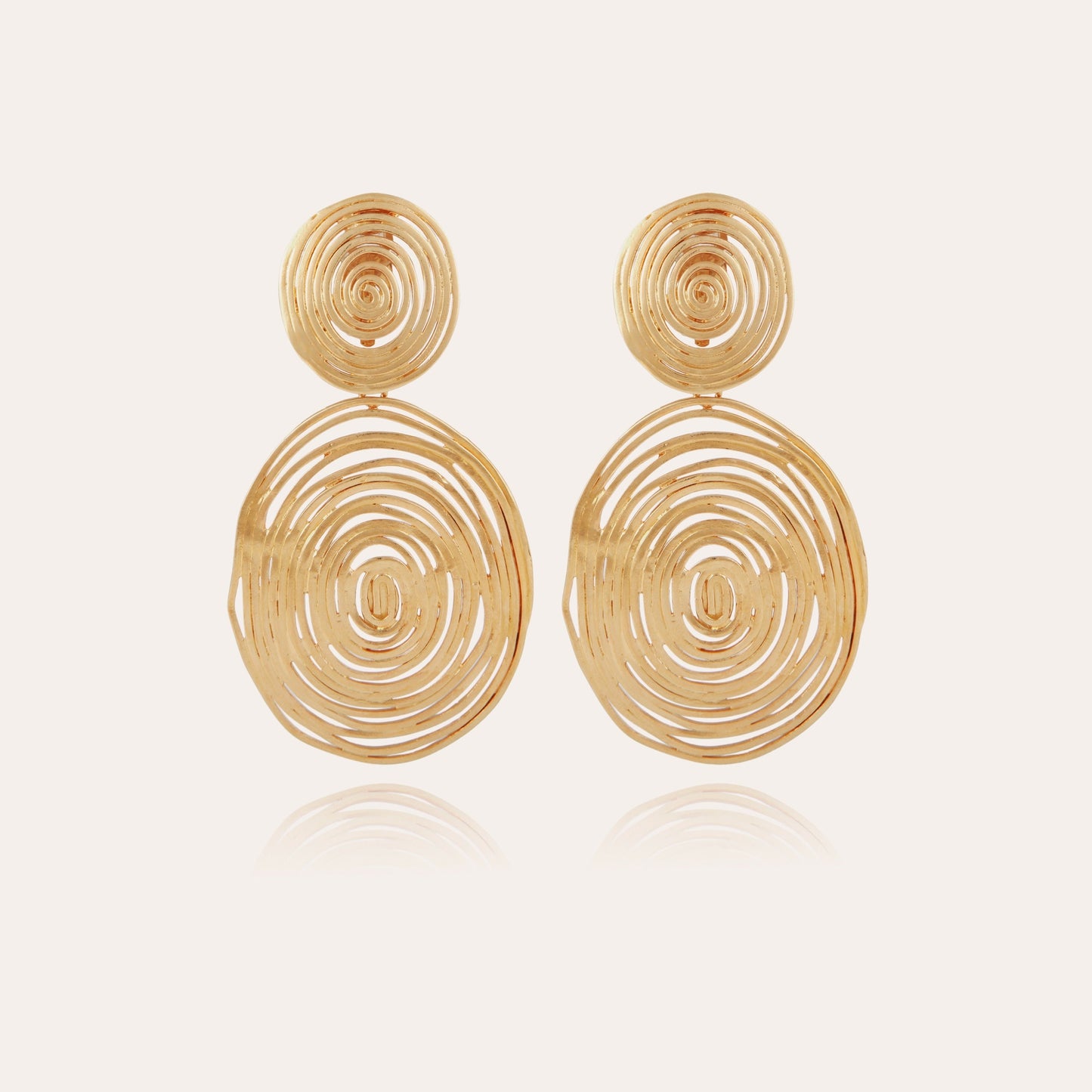 Boucles d'oreilles  Gas Bijoux - Wave grand modèle or