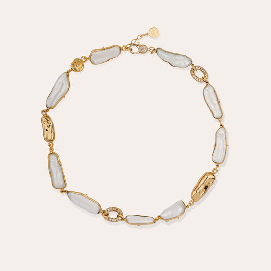 Collier Gas Bijoux - Cayo doré nacre blanche